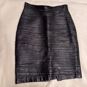 Dark Purple Leather Skirt